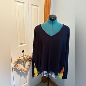JOSEPH RIBKOFF Navy Blouse